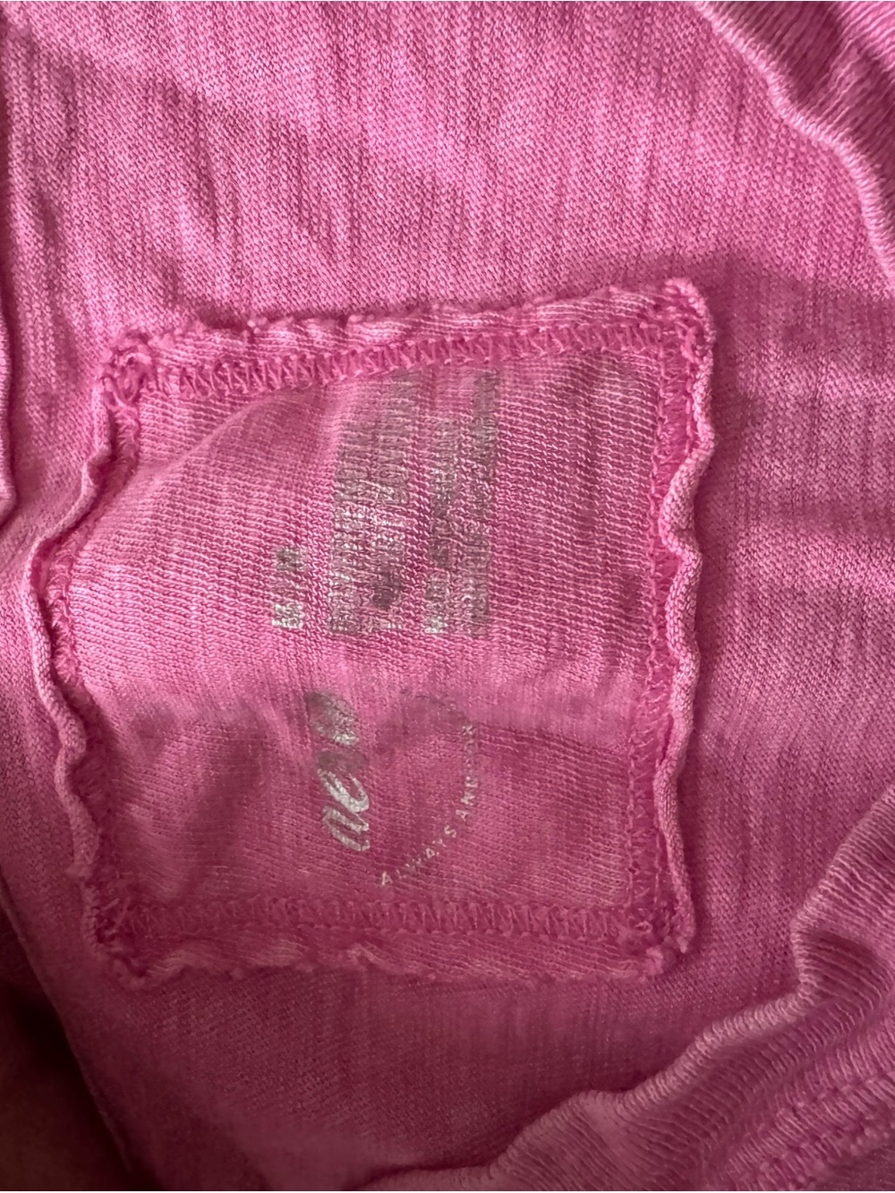 aerie V-Neck Boyfriend Tee in Bright Pink - Picture 5 of 5